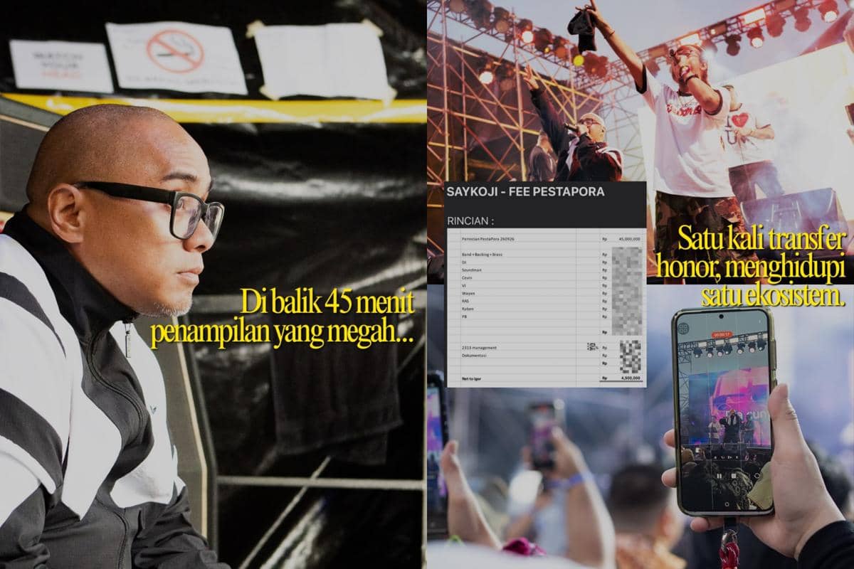 Saykoji Spill 90 Persen Honor Manggung Pestapora buat Tim, Sisa 4,5 Juta