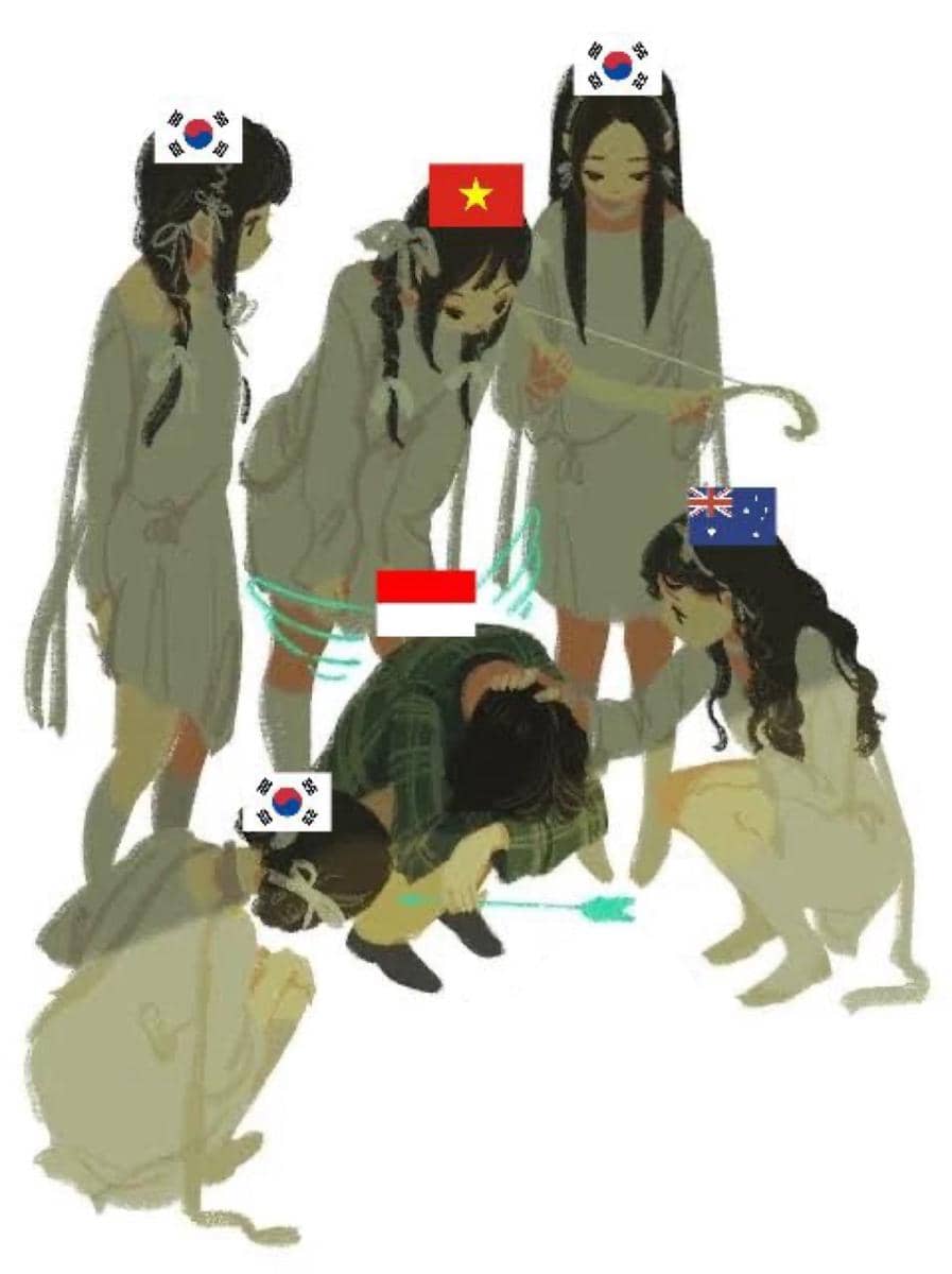 Meme menyoroti hasil imbang tim nasional Indonesia saat menghadapi Malaysia dalam pertandingan sepak bola.
