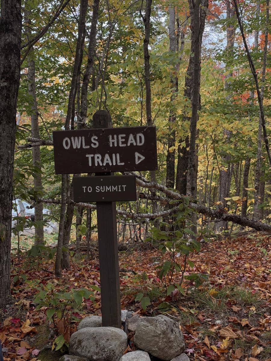 Agatha Chelsea hiking ke Gunung Owl 's Head saat musim gugur