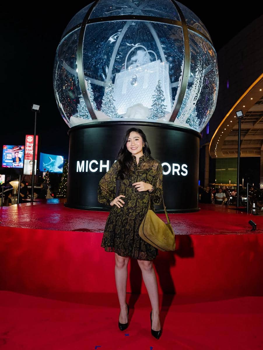 referensi outfit dengan mini dress ala Febby Rastanty