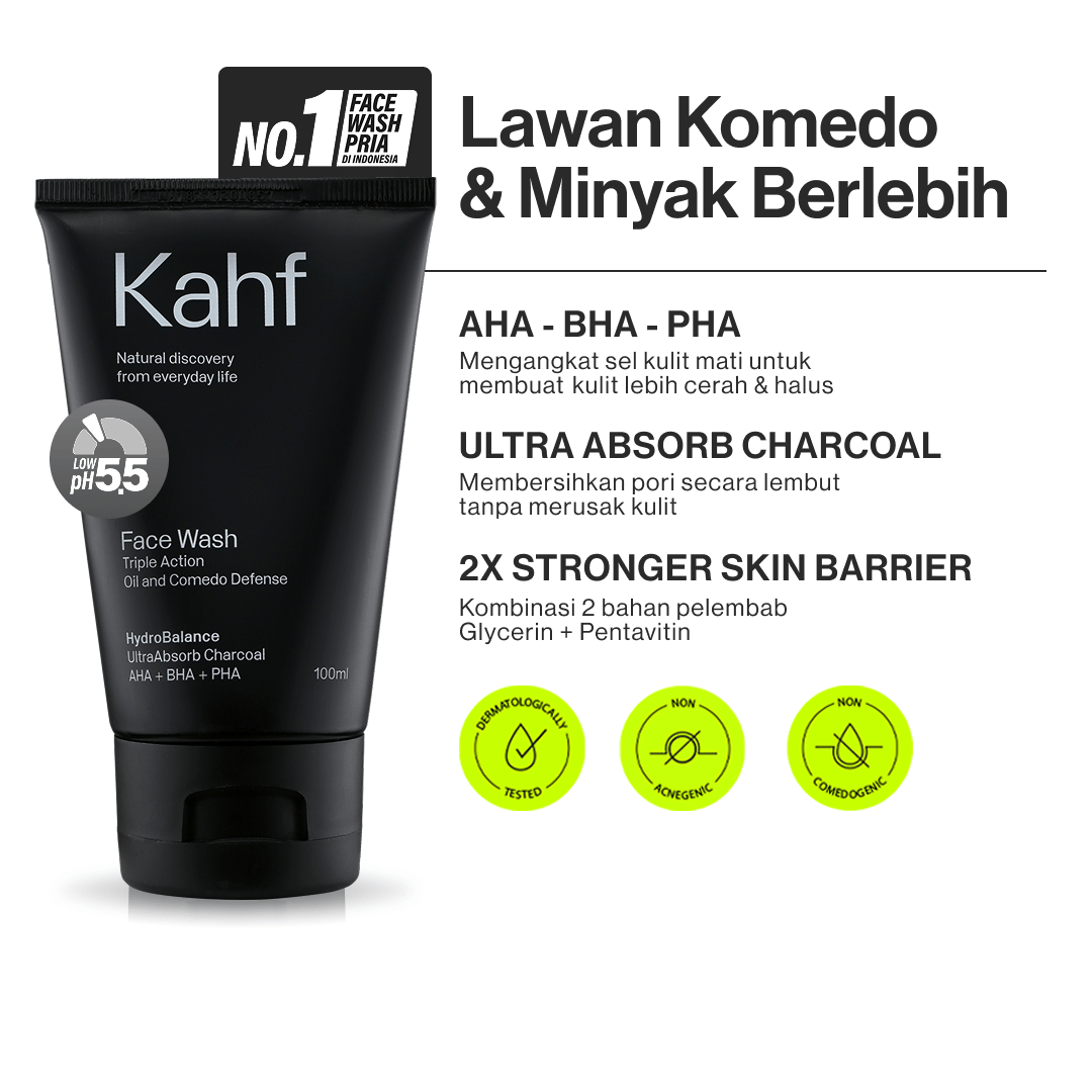 Kahf Triple Action Oil and Comedo Defense Face Wash