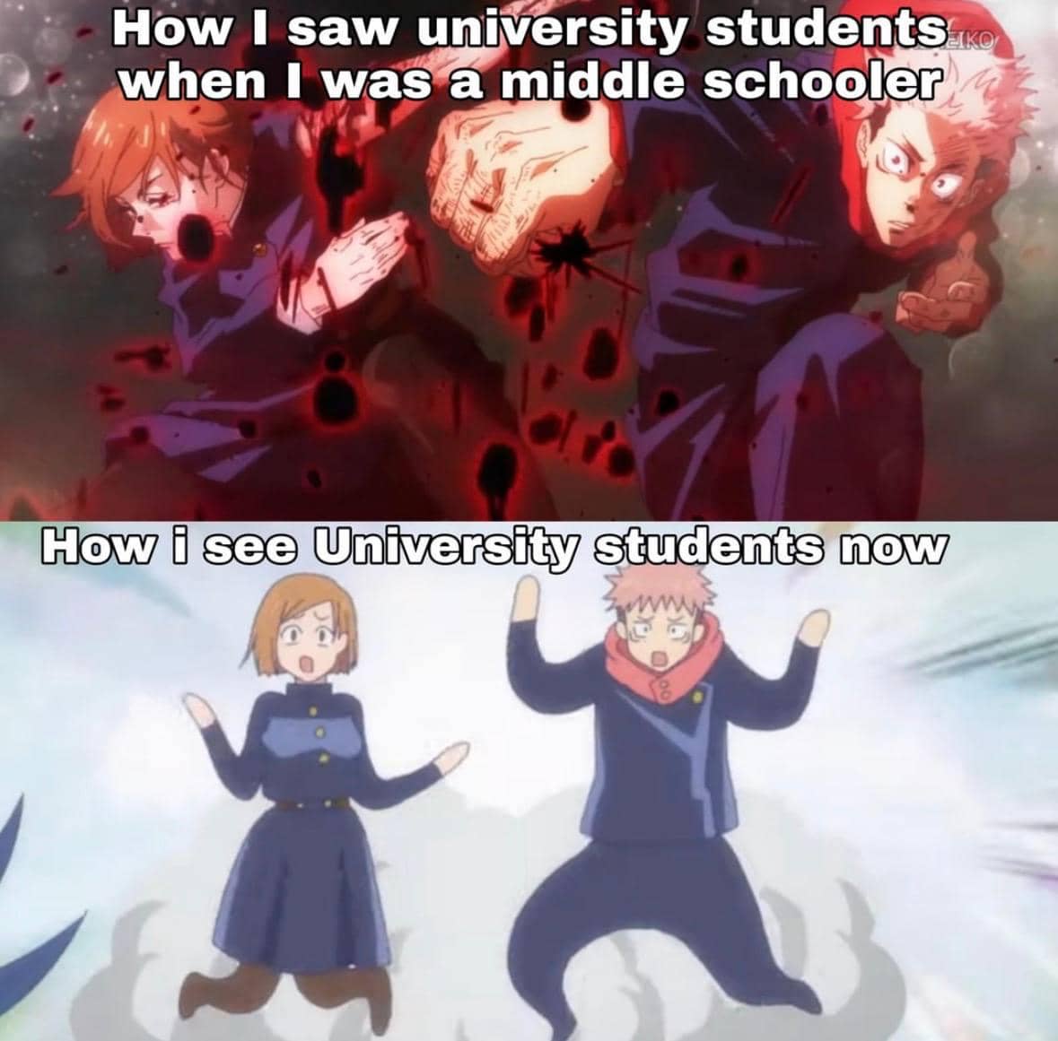 meme anime tentang masa SMP