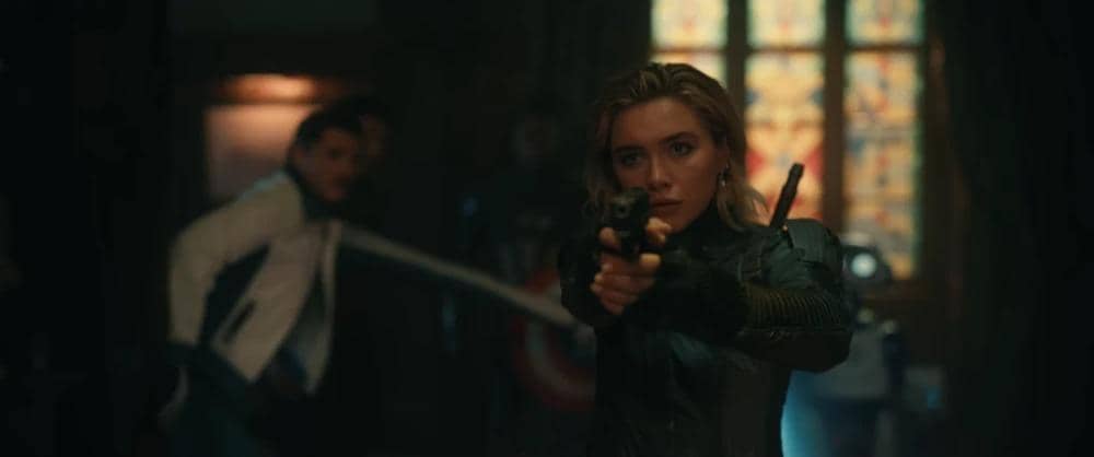 Tampilan cuplikan trailer film Avengers: Doomsday dari Marvel Studios sebagai materi promosi film tersebut.