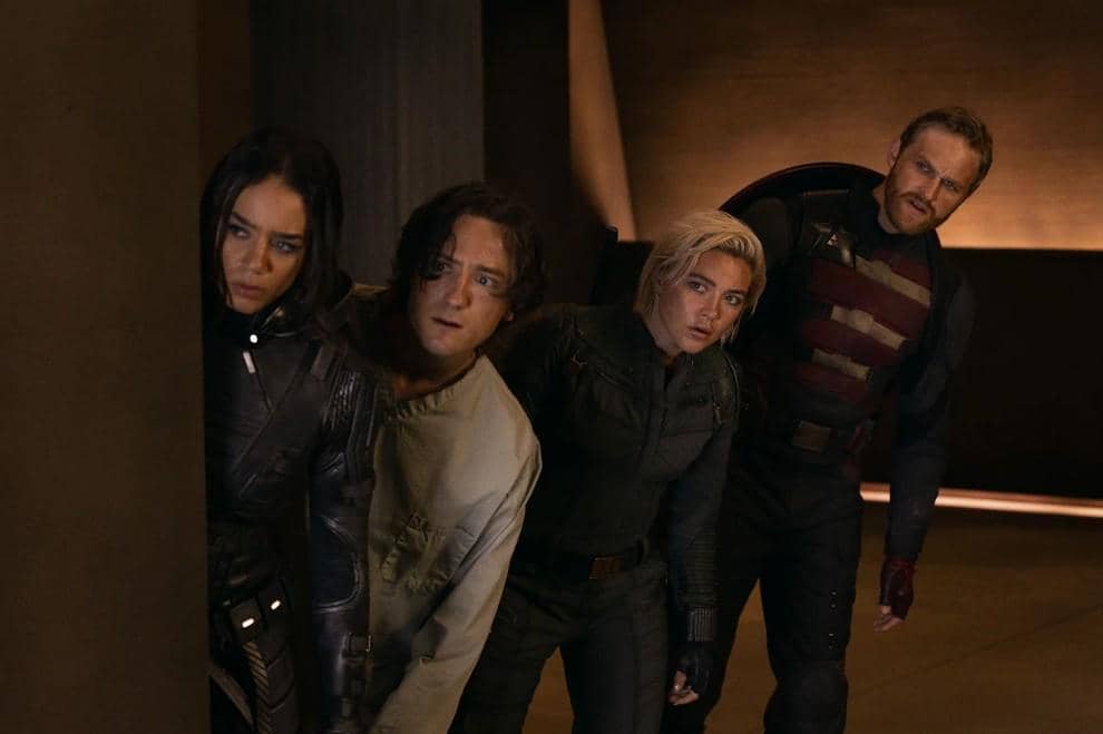 Cuplikan adegan dari film Thunderbolts* dalam gambar still resmi produksi Marvel Studios untuk materi publikasi film.