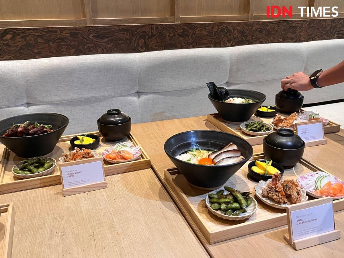 Potret menu Teishoku di Cafe Kissa, Grand Indonesia, Jakarta Pusat