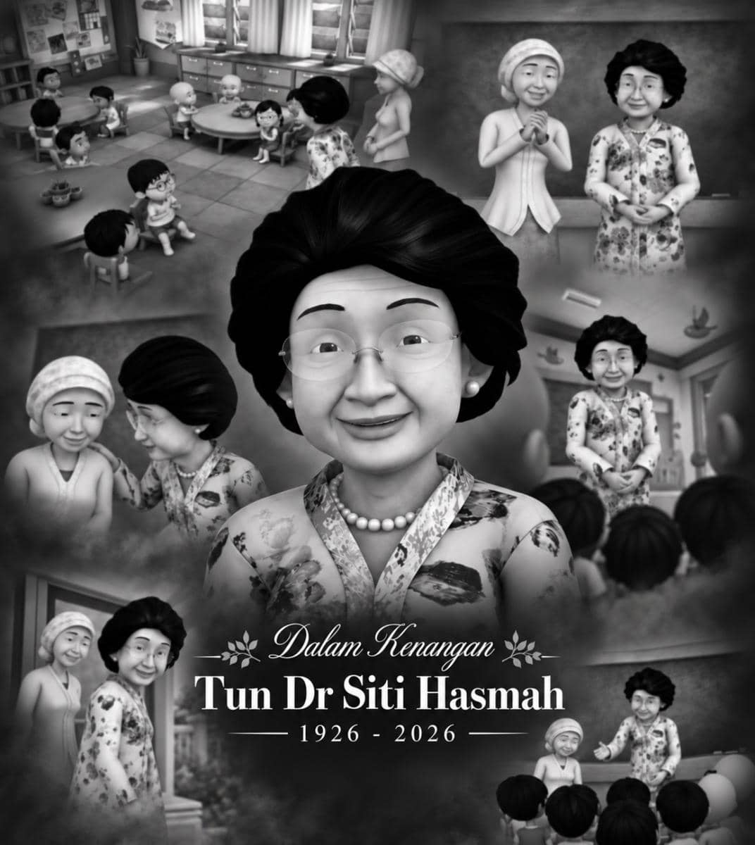 Pernah Jadi Cameo, Upin & Ipin Sampaikan Belasungkawa atas Meninggalnya Tun Siti Hasmah
