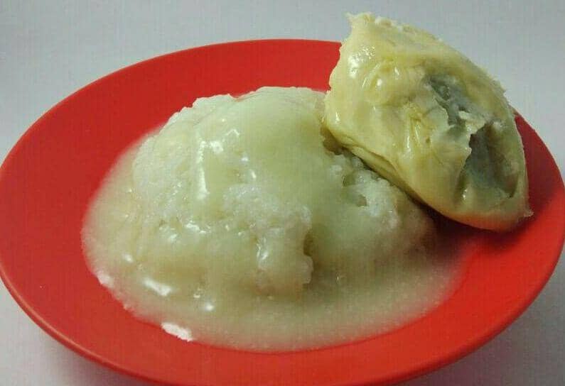 potret menu ketan susu durian di Pos Ketan 1967 Malang