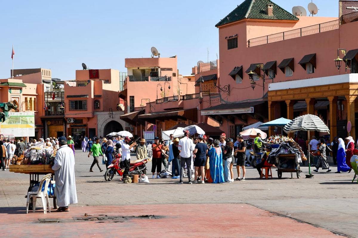 Suasana di Kota Marrakesh, Maroko.