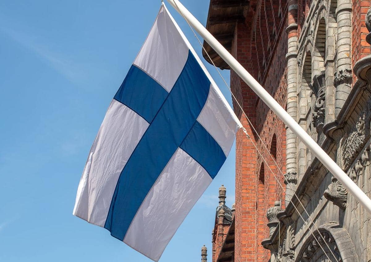 ilustrasi bendera Finlandia