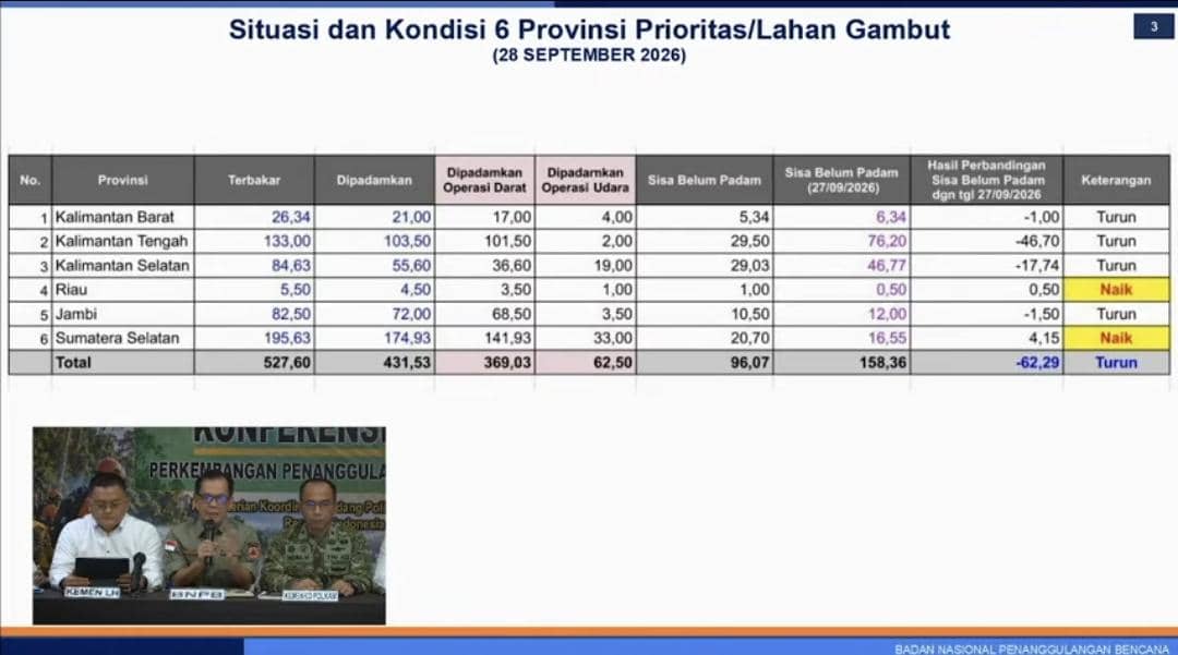 karhutla, lahan, hutan, BNPB