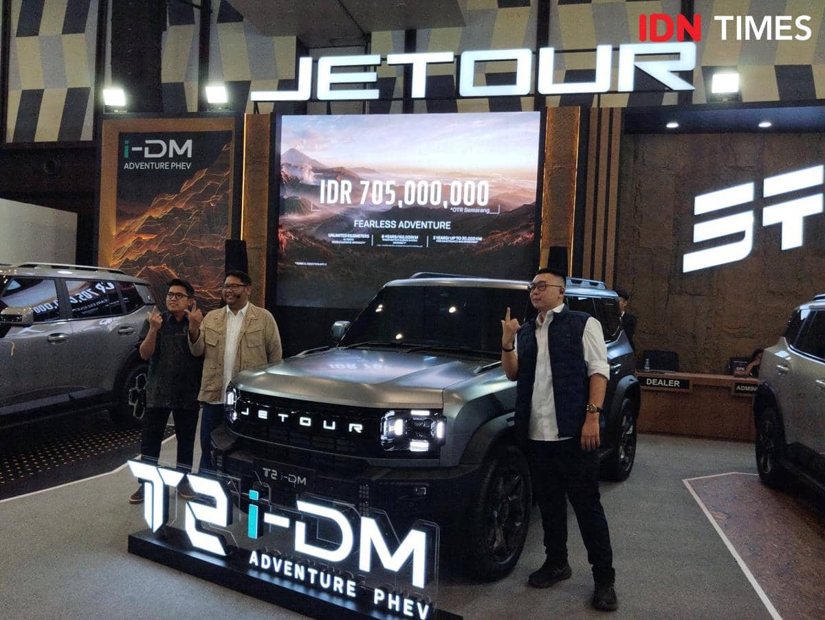 JETOUR T2 i-DM di ajang GAIKINDO Indonesia International Auto Show (GIIAS) Semarang 2026. (IDN Times/Dhana Kencana)