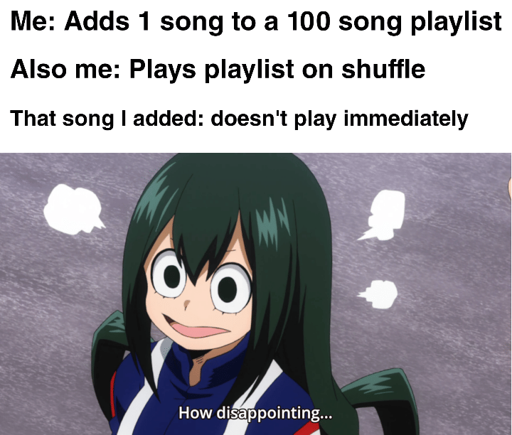 Meme anime bertema kekecewaan dengan ekspresi tokoh yang murung untuk menyampaikan nuansa humor satir.