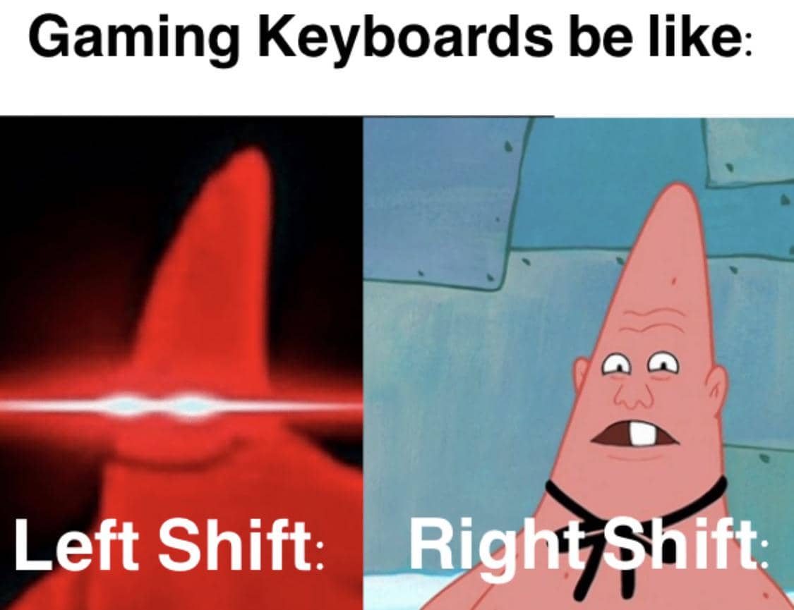 meme SpongeBob tentang keyboard