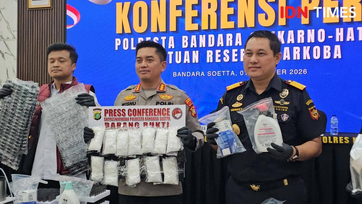 Polres Bandara Soetta Amankan 11 Tersangka Terkait Vape Etomidate