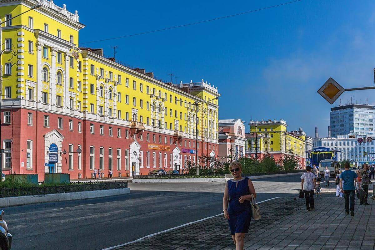 potret kawasan Norilsk, Rusia