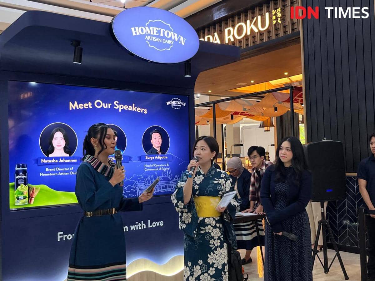 Potret peluncuruan Hometown Artisan Dairy Gelato Yogurt Matcha, Kota Kasablanka, Jakarta Selatan