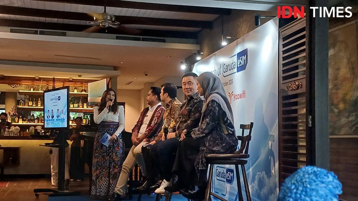 Potret peluncuran Garuda eSIM, Patio, Jakarta Selatan