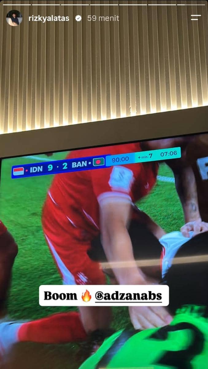 Reaksi artis Indonesia untuk kemenangan Indonesia atas Bangladesh di FIFA ASEAN Cup 2026