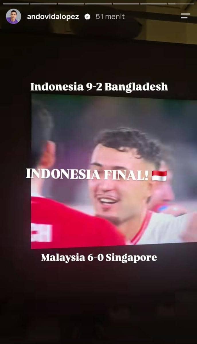 Reaksi artis Indonesia untuk kemenangan Indonesia atas Bangladesh di FIFA ASEAN Cup 2026