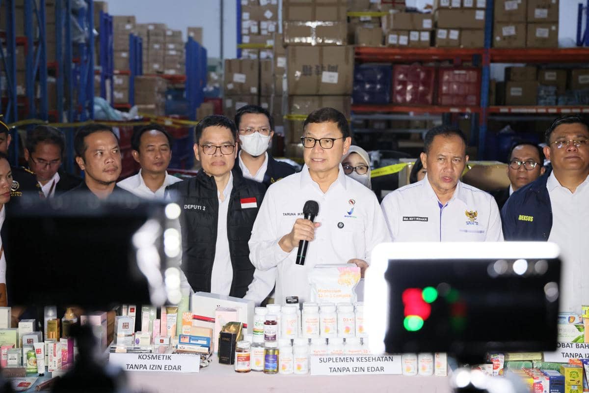 BPOM Temukan 459 Ribu Produk Ilegal Senilai Rp25 Miliar di Tangerang