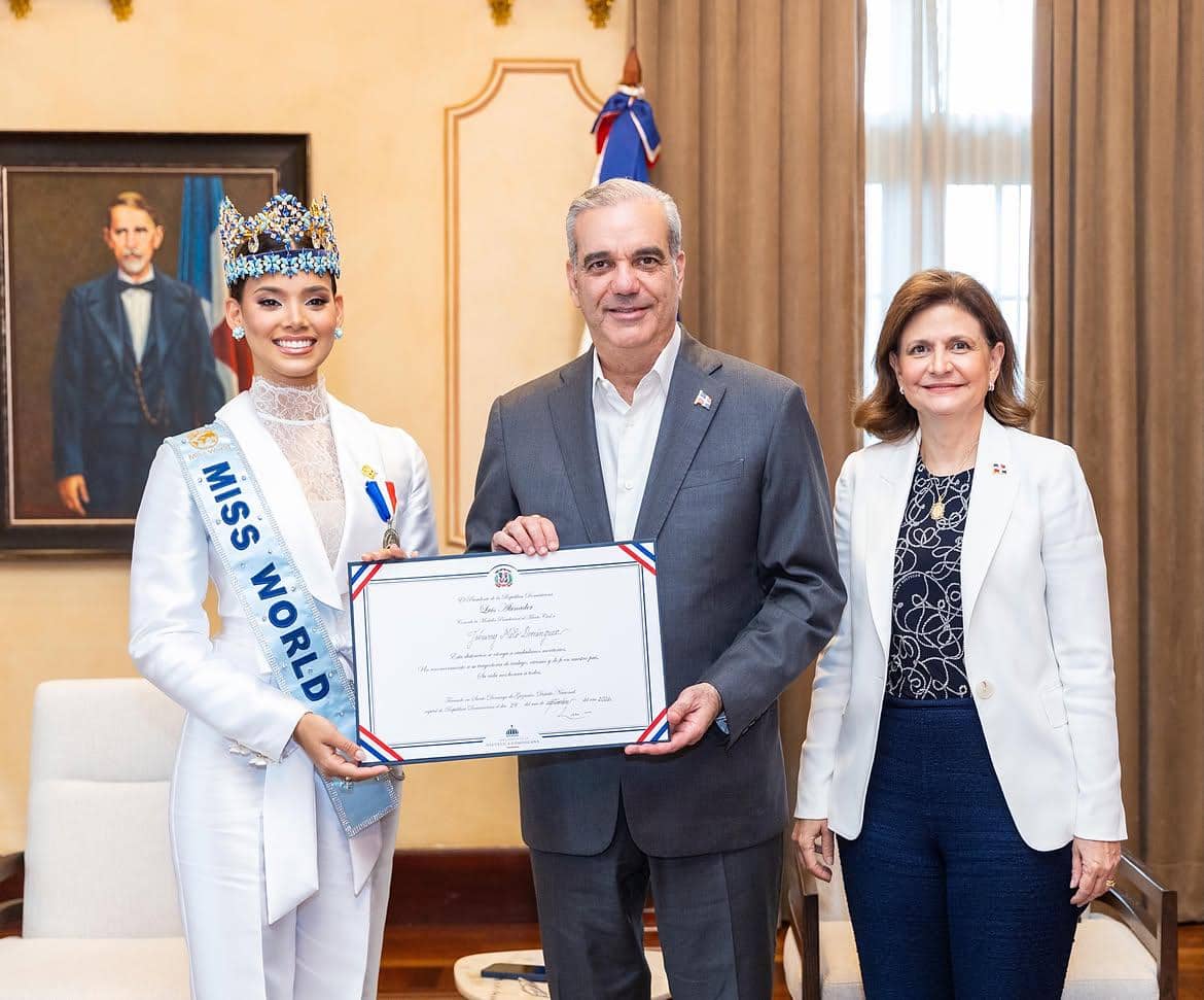 Potret Pertemuan Miss World 2026 dengan Presiden Republik Dominika