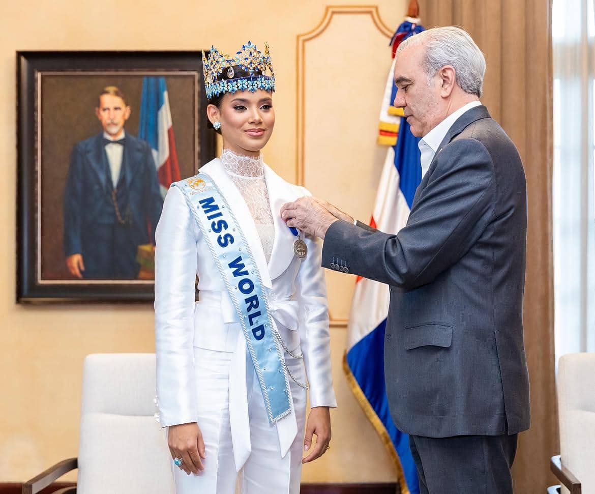 Potret Pertemuan Miss World 2026 dengan Presiden Republik Dominika