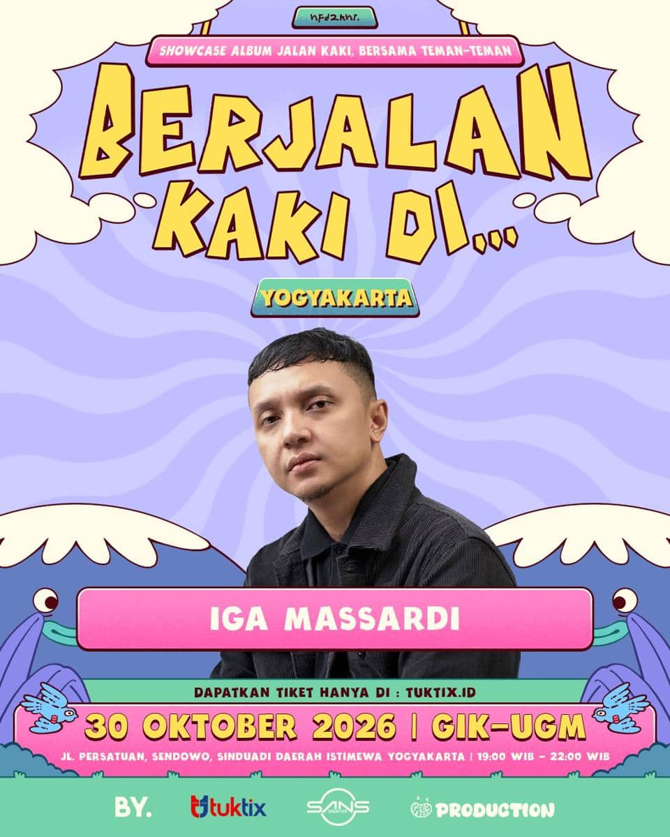 Materi promosi acara tur showcase bertajuk “Berjalan Kaki di…” yang diunggah akun Instagram hfdzkhr.