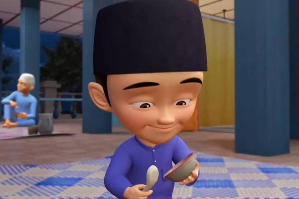 cuplikan Upin & Ipin episode Puasa Norma Baharu