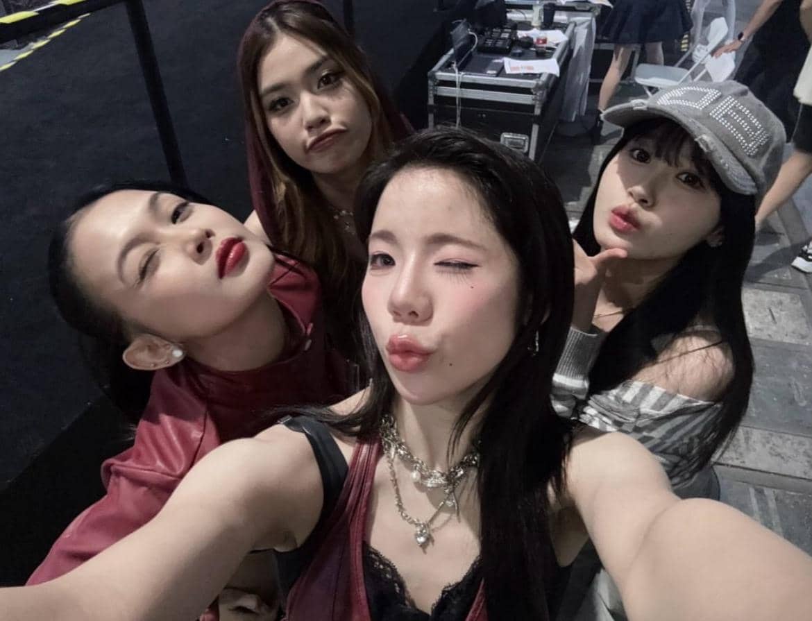 Unggahan Instagram akun mashiro_klp48 yang mengumumkan hiatus grup Quadlips disertai keterangan singkat.