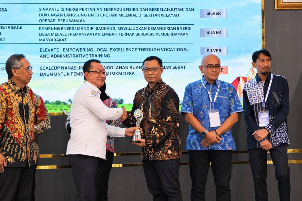 Program Kampung Energi Mandiri Saukang meraih penghargaan Silver dalam ajang CSR dan Pengembangan Desa Berkelanjutan (PDB) Awards 2026. (Dok