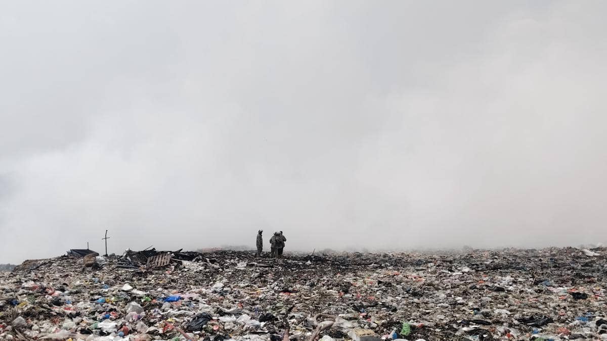 kebakaran, tpa jatibarang, sampah