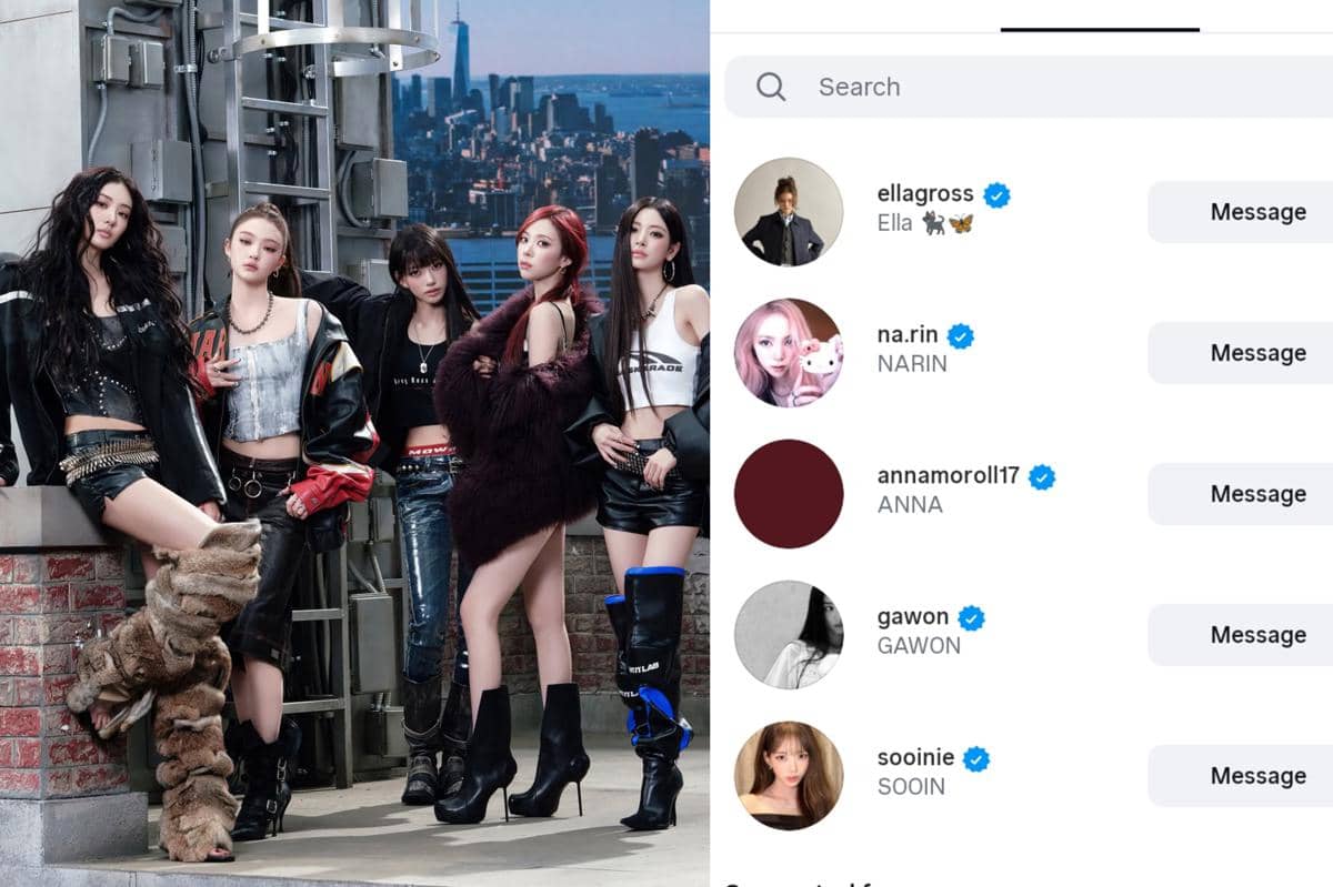 MEOVV dan akun Instagram pribadi para anggotanya