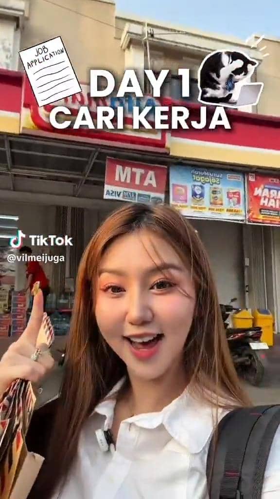 Potret Vilmei, kreator TikTok dengan akun @vilmeijuga, seperti tercantum dalam keterangan unggahan.