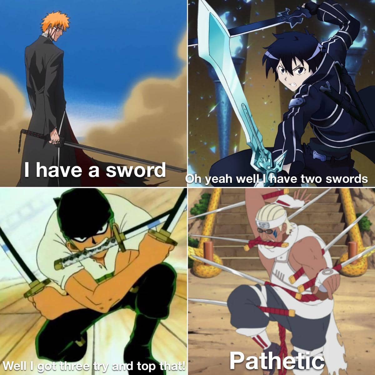 meme Naruto tentang pedang