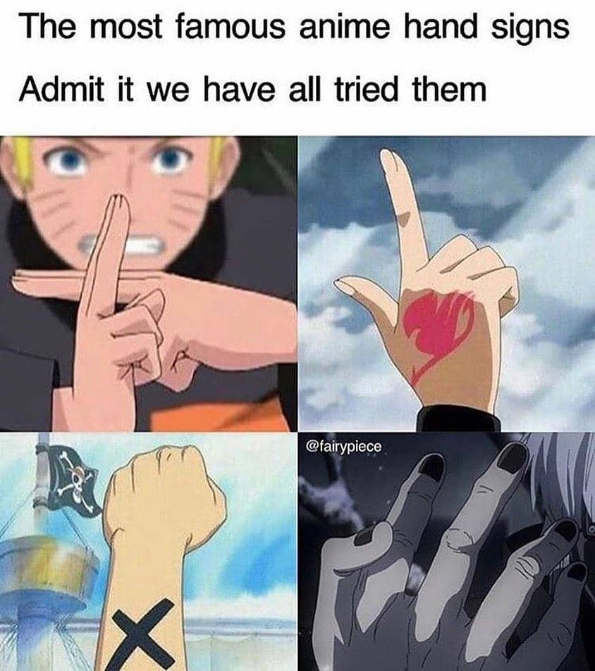 meme Naruto tentang segel tangan