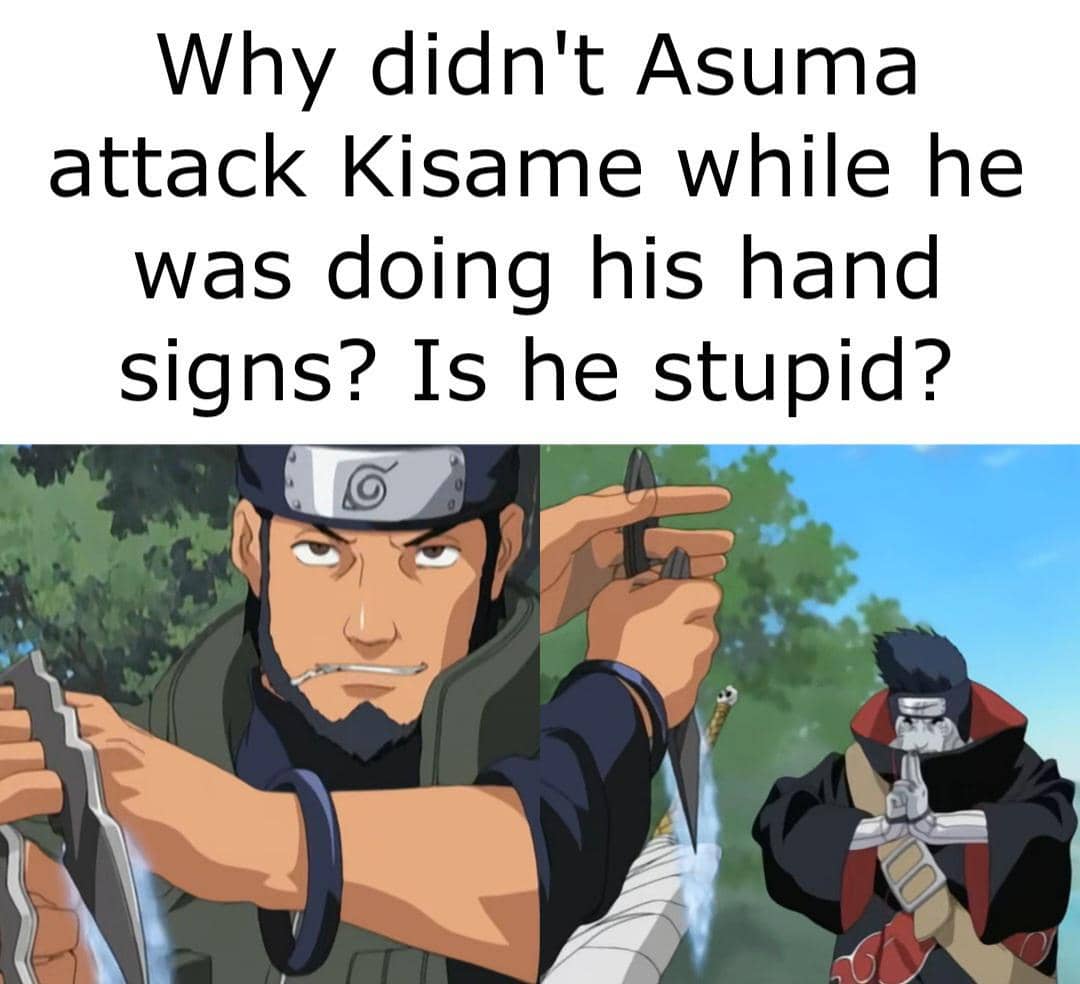 meme Naruto tentang segel tangan