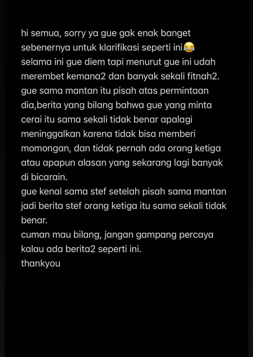 Nino Fernandez menyampaikan klarifikasi tentang rumah tangganya dalam unggahan video di akun TikTok pribadinya.