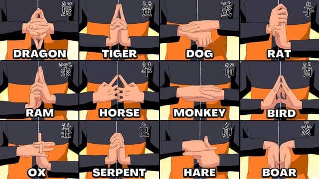 meme Naruto tentang segel tangan