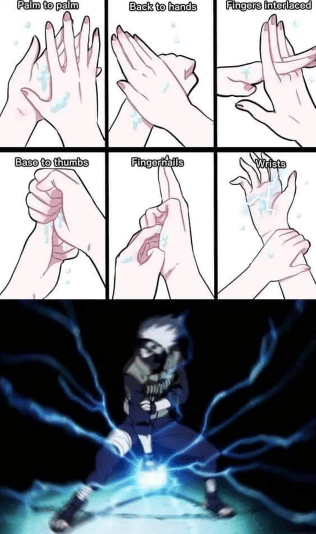 meme Naruto tentang segel tangan
