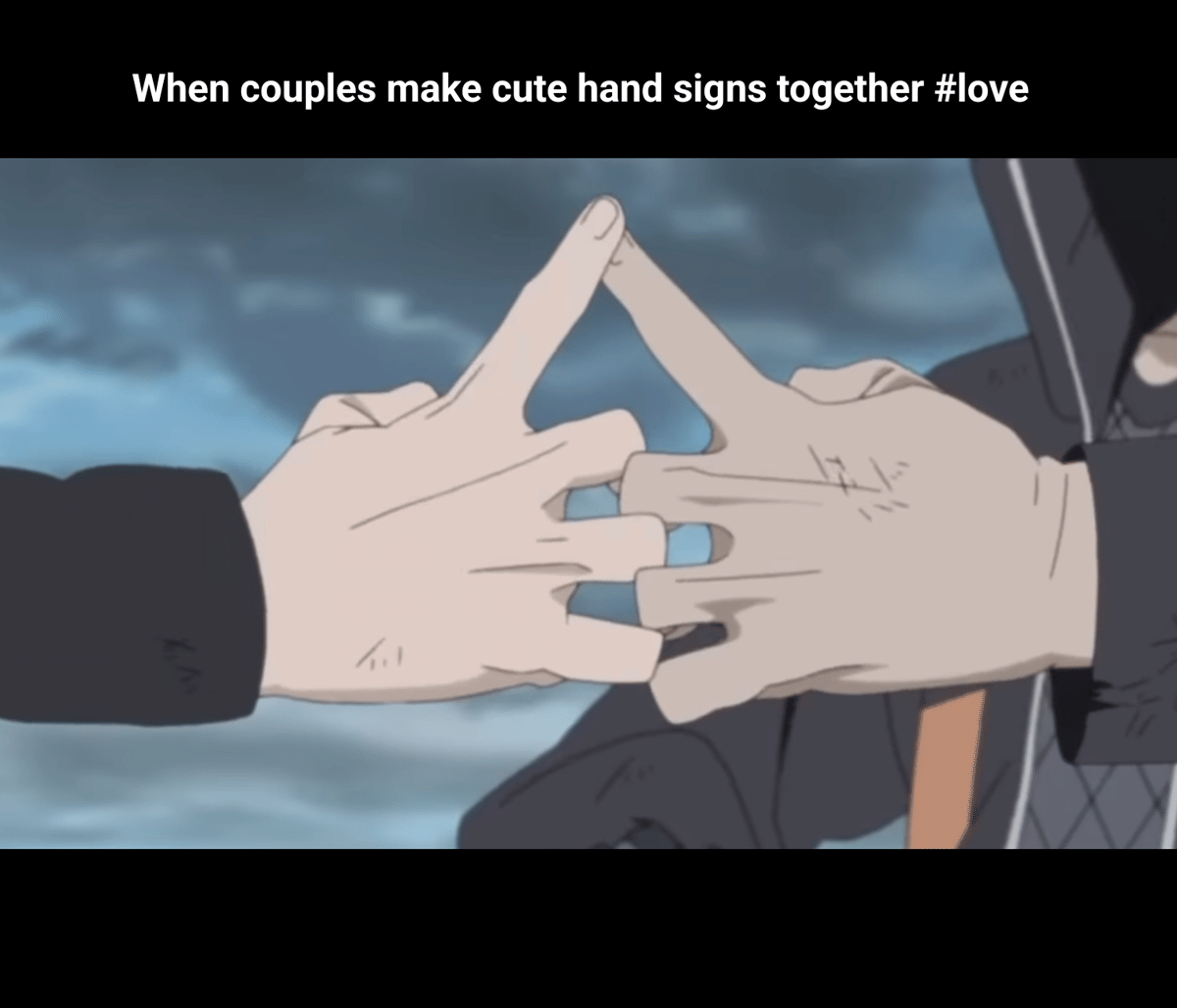 meme Naruto tentang segel tangan