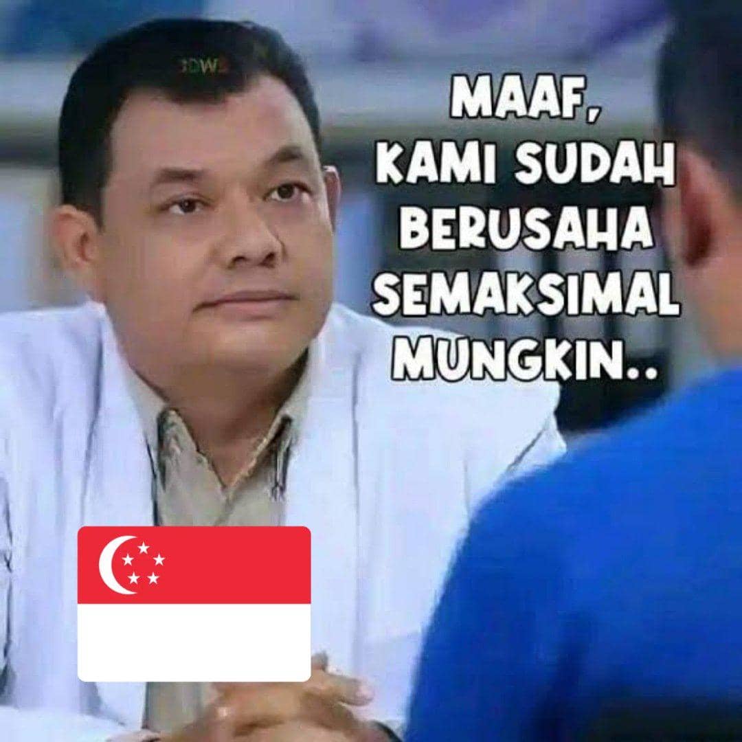 Meme bertema Timnas Indonesia yang merayakan kelolosan ke final FIFA ASEAN Cup 2026 dengan nuansa humor.