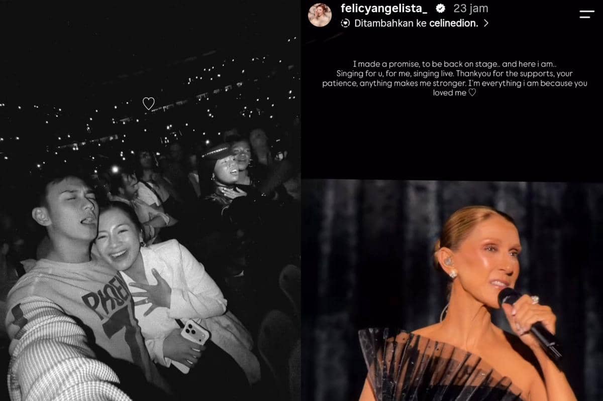 Momen Felicya dan Hito Nonton Konser Celine Dion di Paris