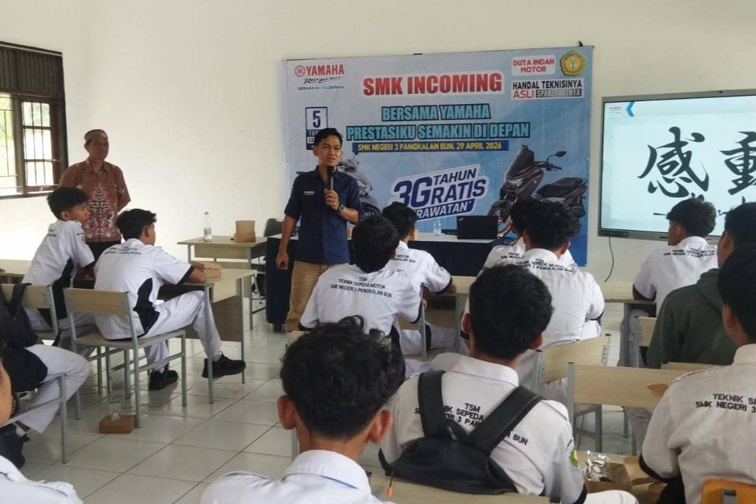 Area Yamaha Experience Zone sebagai salah satu bagian utama program Yamaha Goes to SMK yang diselenggarakan Yamaha.