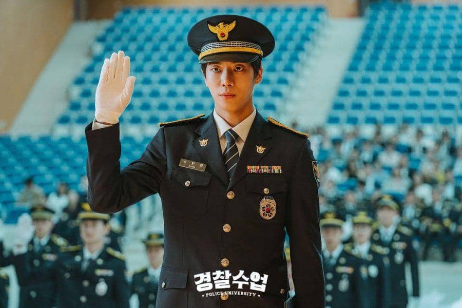 Cuplikan adegan serial drama Police University produksi KBS2 dalam salah satu momen cerita yang terekam.