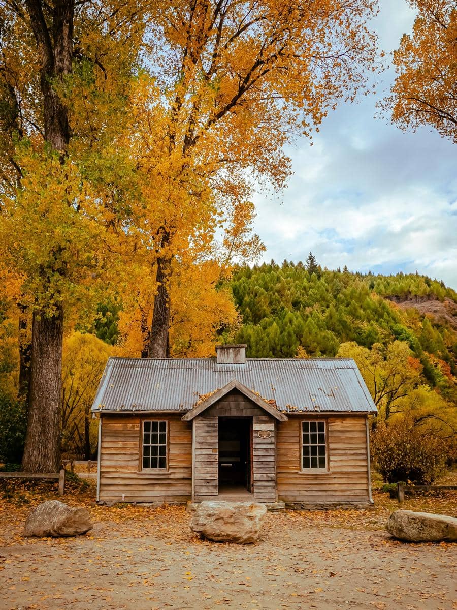 ilustrasi suasana musim gugur di Arrowtown