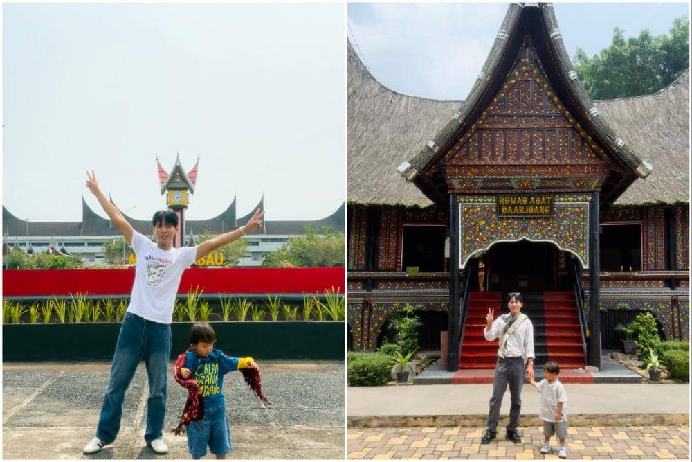 Na Daehoon ajak Anak Keduanya Liburan di Kota Padang
