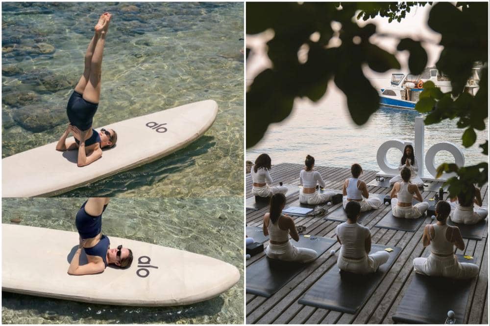 Cathy Sharon Yoga di Tepi Pantai Pulau Moyo, Rileks!