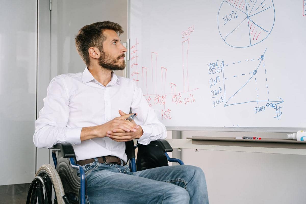 Penyandang disabilitas bekerja.