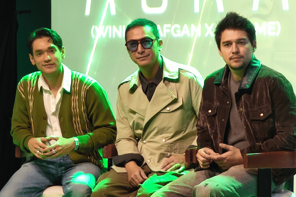 Press conference single terbaru Afgan, Winky Wiryawan, dan Maxime Bouttier bertajuk Aura di Jakarta, Jumat (2/10/2026) (IDN Times/Juan Dwi)