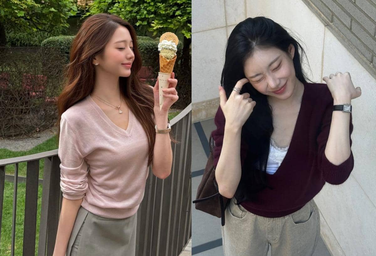Rajutan V-Neck Kembali Hits di Fall 2026, Intip Gayanya di Artis Korea